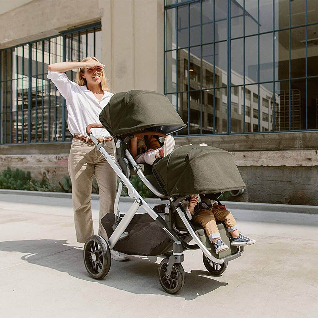 Color_Gwen (Green Melange/Carbon) | UppaBaby Vista V2 Stroller Gwen Green Melange/Carbon | NINI and LOLI