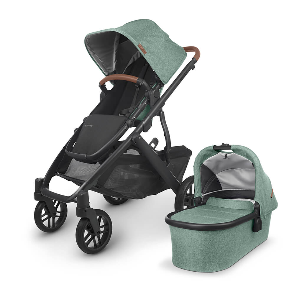 Color_Gwen (Green Melange/Carbon) | UppaBaby Vista V2 Stroller Gwen Green Melange/Carbon | NINI and LOLI