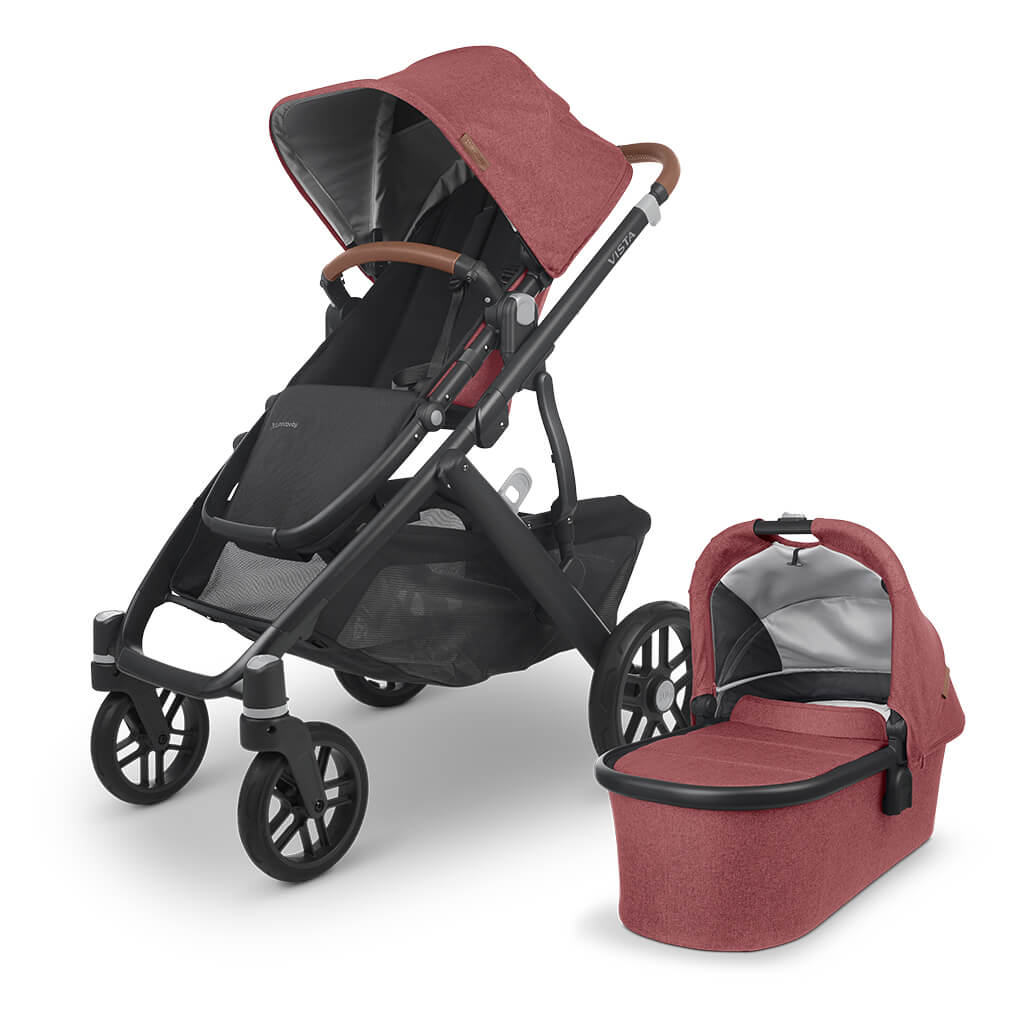 Color_Lucy (Rosewood Melange) | UppaBaby Vista V2 Stroller Lucy (Rosewood Melange) | NINI and LOLI