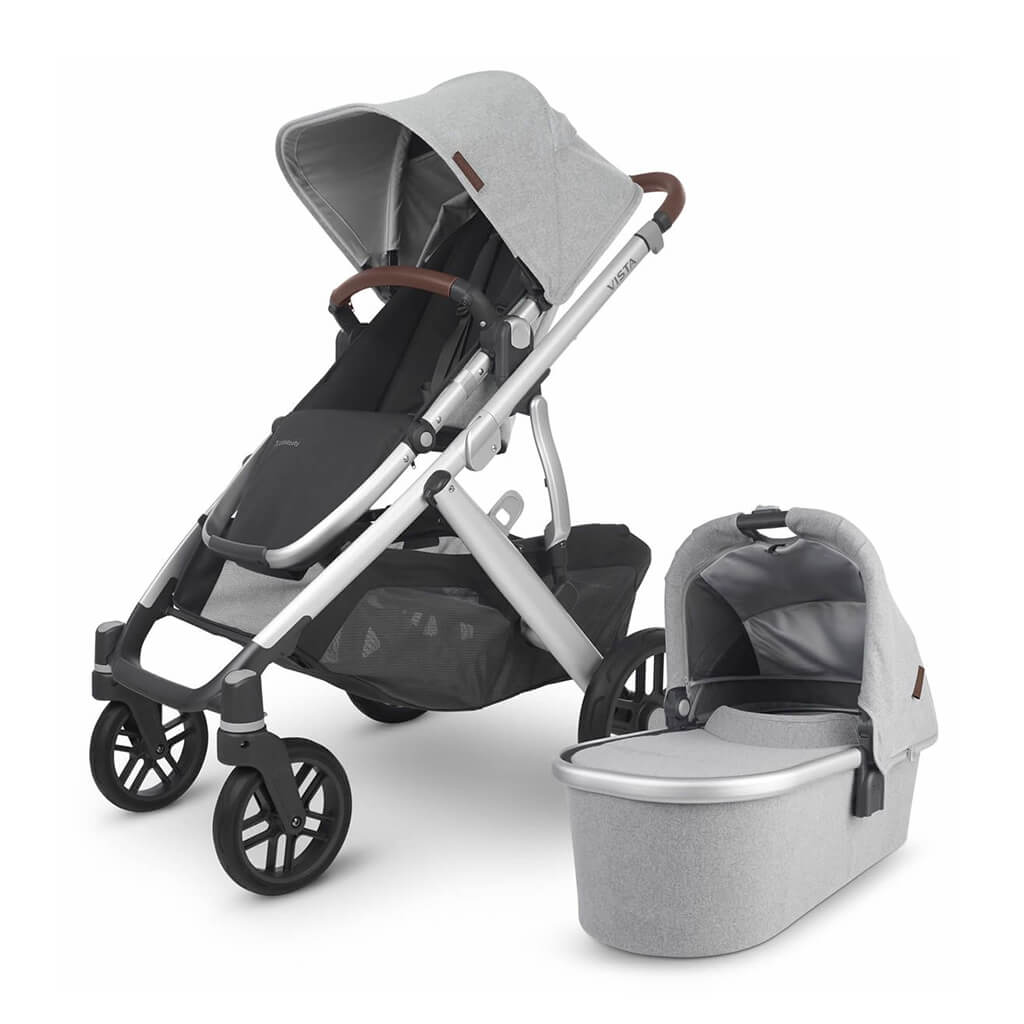 Color_Stella (Grey Brushed Melange) | UppaBaby Vista V2 Stroller Stella Brushed Grey Melange | NINI and LOLI