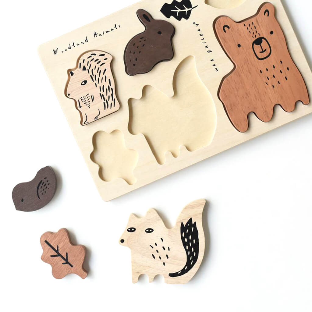 Wooden Tray Puzzle Woodland Animals