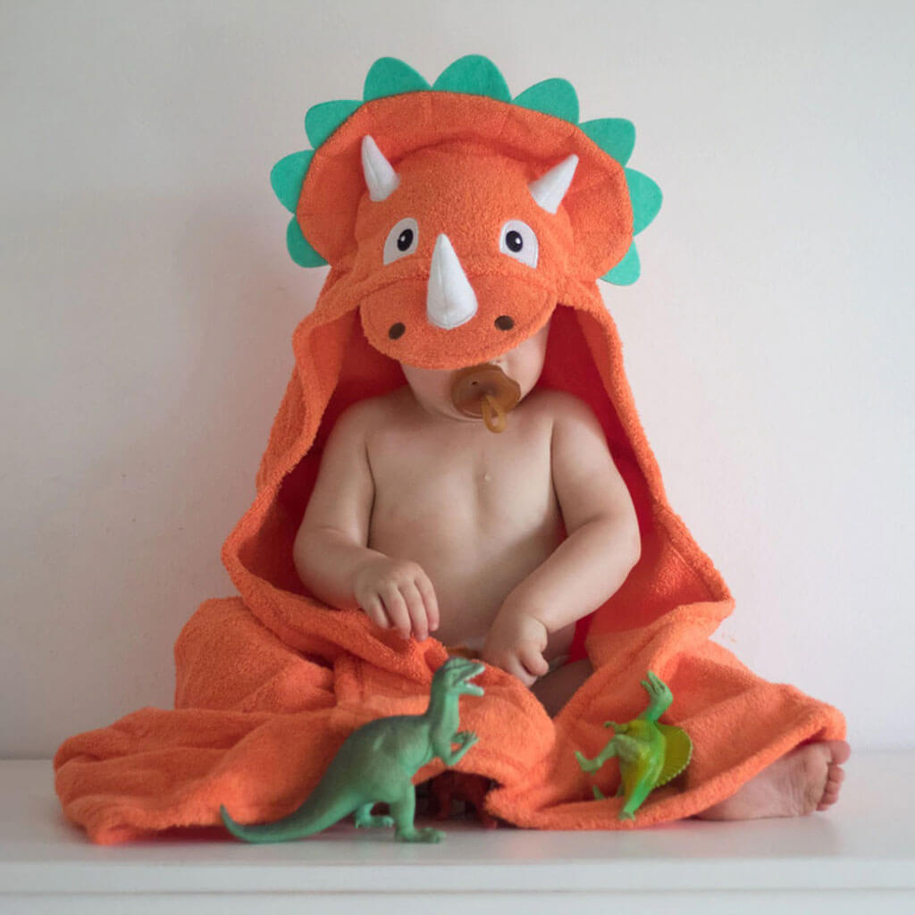 Character Hooded Towel Triceratops Dinosaur